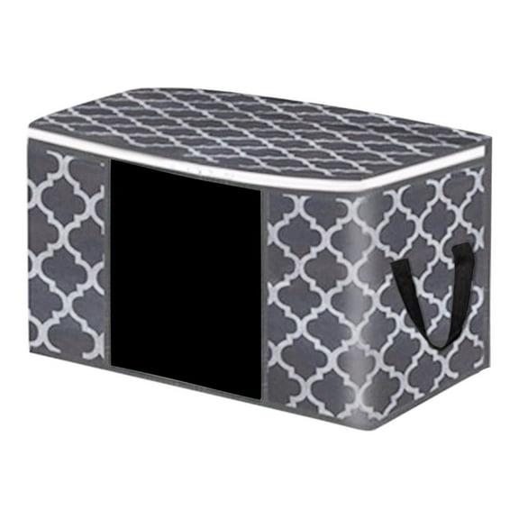 Dopebox Decorative Shelves Bins, Storage Bins for Shelves, Collapsible Canvas Storage Bins, Storage Bins By Size, for Bedroom, Closet, Office (Gray)