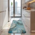 thumbnail image 4 of Blue Gold Marble Pattern Kitchen Rug Mat,Kitchen Runner Rugs Non Skid Washable,Decorative Kitchen Floor Mats for Kitchen,Sink,Laundry,17"x47.2", 4 of 7