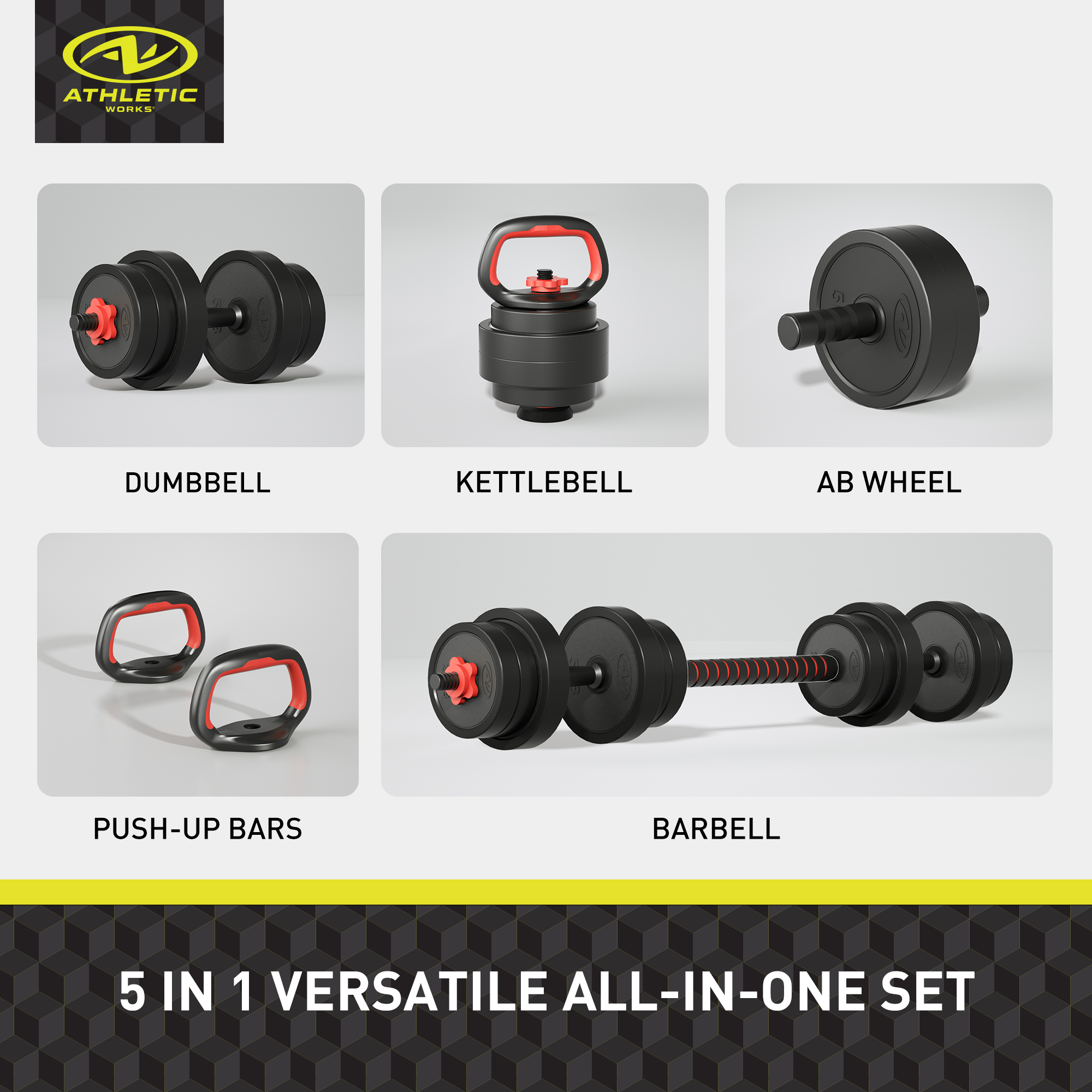 Athletic Works 40 Lb 5-in-1 Adjustable Dumbbell Set photo 8