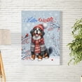 thumbnail image 2 of Hello Winter Bernese Mountain Dog Smiling in Red Scarf Hat Welcome Christmas Vertical Matte Canvas Poster Berner Lover Gifts Wall Art Home Decor - 00017, 2 of 5