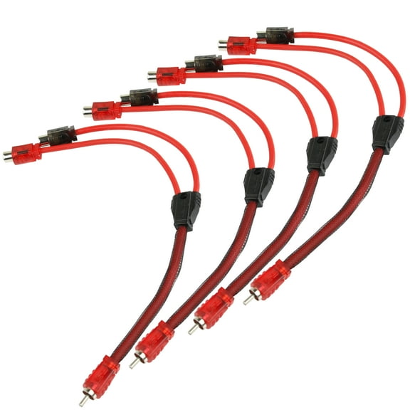 4 Pack 1 Male 2 Female RCA Splitter Audio Cable Competition Rated DS18 R1M2F