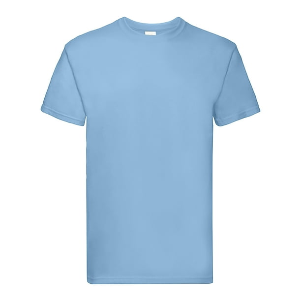 Fruit Of The Loom - Camiseta Básica de manga corta de superior para hombre (Azul cielo)