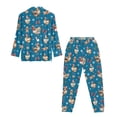 thumbnail image 5 of DISNIMO 2 Pack Pajama Sets for Womens Rooster Snowflake Printed Long Sleeve Button Down Sleepwear Soft V Neck Pjs Loungewear Nighwear with Long Pajama Pants, 5 of 7