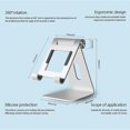 thumbnail image 2 of Multi-Angle Cell Phone Stand for Desk Portable Desktop Phone Holder Non Slip Cradle for All Smartphones Tablets black, 2 of 4