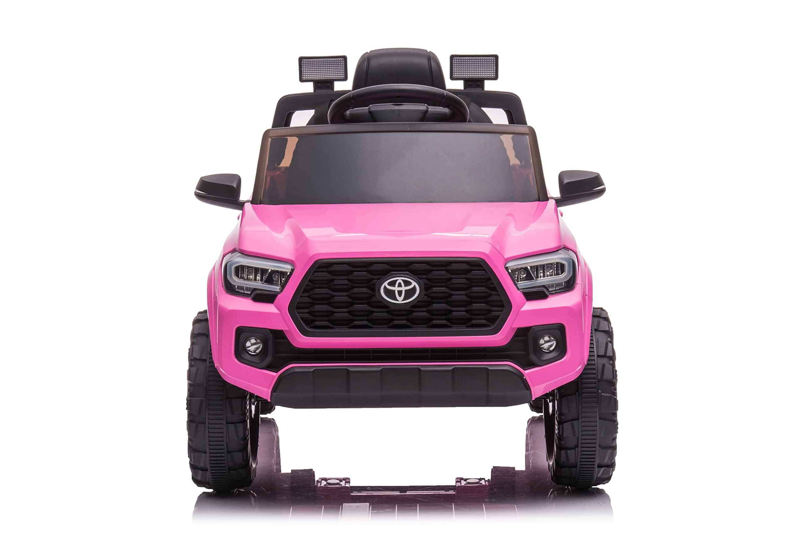 Officially Licensed Toyota Tacoma Car, 12V Battery Powered Electric Car with Remote Control, Spring Suspension Safety Belt, 2-Speed Ride On Toy Car with Headlights, for 37-96 Months