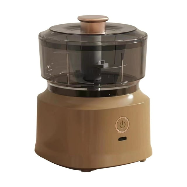 Mini procesador de alimentos eléctrico de 350 ml con picadora de ajo (marrón claro) Electrodomésticos
