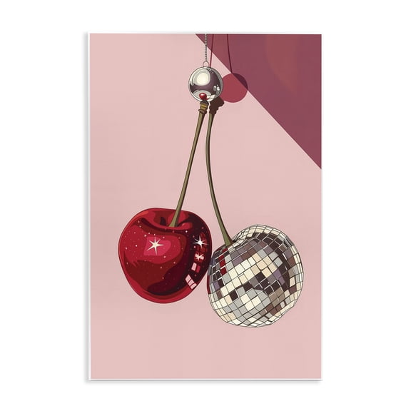 Stupell Industries Dazzling Disco Cherries Food & Beverage Painting Unframed Art Print Wall Art, 10 x 15
