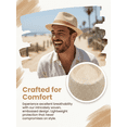 thumbnail image 3 of QSAWXQZ Men's Summer Straw Fedora Hat Short Brim Panama Sun Cap with White Band Breathable Beach Hat M, 3 of 9