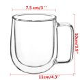 thumbnail image 4 of 300ML Double Wall Glass Coffee Tea Cup Heat-resistant Double Layer Glass Mug AU, 4 of 11