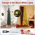 thumbnail image 6 of Topbuy 9FT Artificial Christmas Tree Pre-lit Pencil Xmas Tree with 699 Branch Tips 400 Warm White LED Lights, 6 of 10