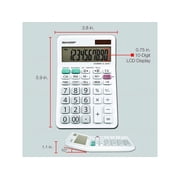 Sharp Calculators EL-330WB with LCD displays Professional Desktop Calculator, White
