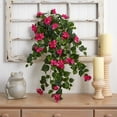 thumbnail image 3 of Nearly Natural 37" Plastic/Polyester Bougainvillea Hanging Artificial Plant (Set of 2), Pink, 3 of 5