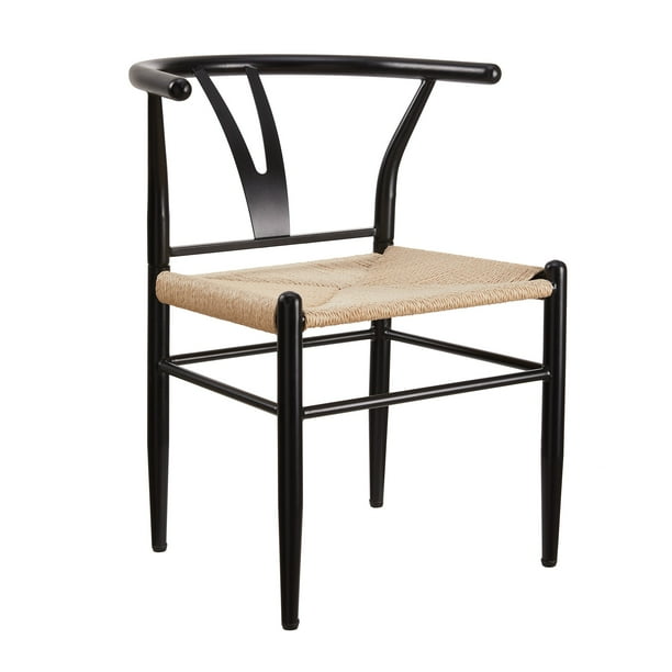 Better Homes & Gardens Springwood Wishbone Chair, Metal Base