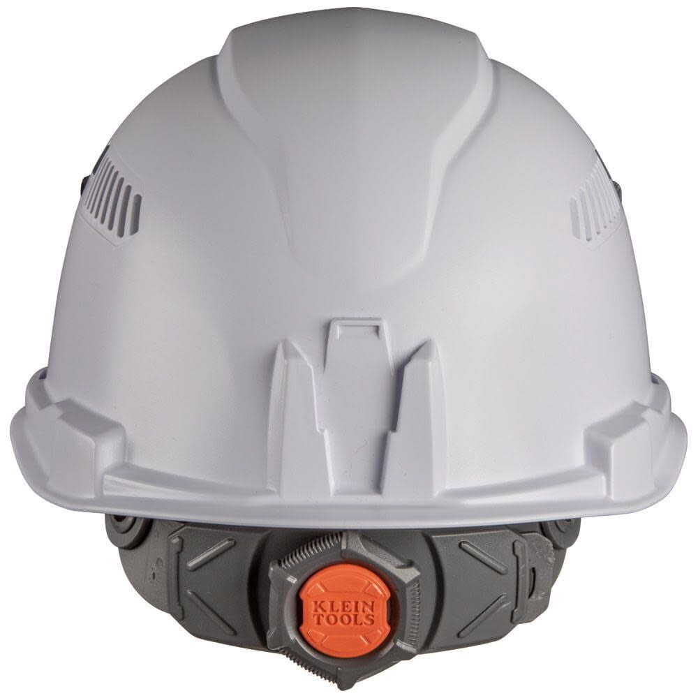 Klein Tools 60113RL Vented Cap-Style Hard Hat with Rechargeable Headlamp - White