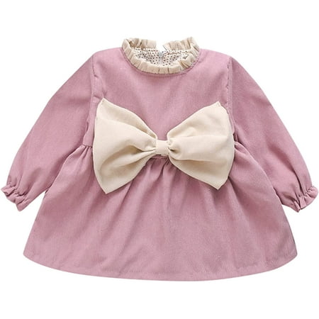 

QIANFENGXI Velvet Dress for Girls Casual Dresses for Girls Thanksgiving Dress Girls Tshirt Dress Slip Dress