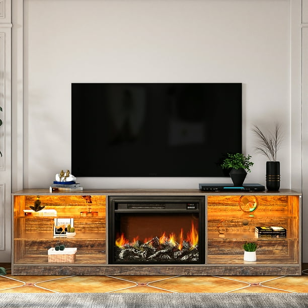 Tv Stand Electric Fireplace Console Com Tv Stand Electric Fireplace Console, Kellum Media Fireplace Console Reviews