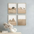 thumbnail image 3 of PixonSign Framed Wall Art Egyptian Pyramid Antelope Prints, Set of 4 Africa Desert Animals Photography Wall Decors, Nature Wall Décor, Adhesive Canvas Poster, Modern Home Artwork - 8"x10" Natural, 3 of 5