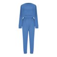thumbnail image 5 of Kaemgyyd Jogger Sets for Women 2 Piece Outfit Plus Size Sweatsuit Long Sleeve Cropped Pullover Sweatshirt with Sweatpants Set Tracksuit, 5 of 6