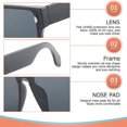 thumbnail image 3 of Gafas de sol personalizadas de montura grande con tendencia de moda anti-ultravioleta, hechas de PC y CA, 3 of 5
