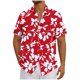 thumbnail image 2 of Blusa y camisa de manga corta con cuello vuelto Camisa casual para hombre Camisa de bolos vintage de manga corta Camisas de verano de playa cubana Camisa con botones Blusa para hombre Poliéster, 2 of 5