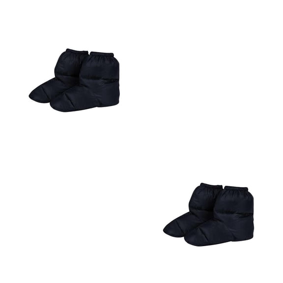 Botas de pantuflas Injueey a prueba de viento térmicas de invierno ligeras calcetines cómodos cálidos impermeables Negro Tamaño M 2Conjunto