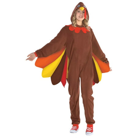 Turkey Zipster Womens Adult Thanksgiving Festive Animal Costume