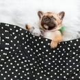 thumbnail image 2 of Black Polka Dot Dog Blanket Soft Warm Flannel Cat Blanket Great Pet Throw for Cats Puppy Small Medium Large Dog, 2 of 7