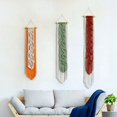 thumbnail image 3 of Nordic Leaf Woven Macrame Tapestry Hanging Boho Garden Tassel Wall Hanging Living Room Bedroom Home Hotel Decor A, 3 of 3