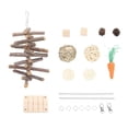 thumbnail image 2 of Small Pets Chew Toys, Hand Crafted Corn Leaf Balls Multipurpose Hamster Toys Set Teeth Grinding Chains  for Small Pets for Rabbits, 2 of 7