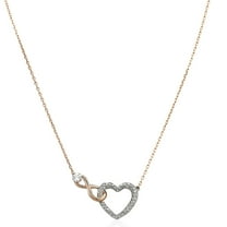 Swarovski Mixed Metal Finish Infinity Heart Necklace