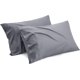 thumbnail image 1 of Grey Silk Cooling Pillowcase Set of 2, Satin Pillowcases for Hair and Skin, Soft & Breathable Pillow Case with Envelope Closure, 20x26 inches, 1 of 5
