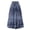 Navy, variant on High Waist A Line Maxi Skirt with Abstract Print and Ruffled Waistband for Women Casual Flowy Long Skirt Beige L