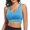 D691/Blue, variant on Womens Bras Women's Front Side Buckle Lace Edge No Underwire Movement Seamless Gathering Adjustment Yoga Sleep Large Bra Comfy