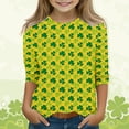 thumbnail image 2 of XQYLOS St 𝖯atricks Day Shirt for Girls Long Sleeve Cute Graphic Outfits Teens Kids Irish Shamroc𝗄 Clothes, 2 of 5
