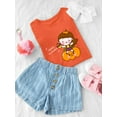 thumbnail image 3 of Cute Halloween Girl Pumpkin Cake T-Shirt Toddler -Image by Shutterstock,  4 Toddler, 3 of 4