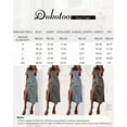 thumbnail image 3 of DOKOTOO Womens Midi Dresses Casual Tshirt Dresses Loose Fit V Neckline Short Sleeve Midi Dress Side Slits Straight Stripe Dresses Size M US8-10, 3 of 7