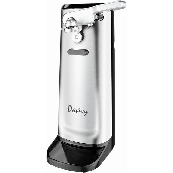 Davivy Electric Can Opener - Stainless Steel Tall Automatic Can Opener with Knife Sharpener and Bottle Opener, Efficient and Safe for Home Use, Saves Time