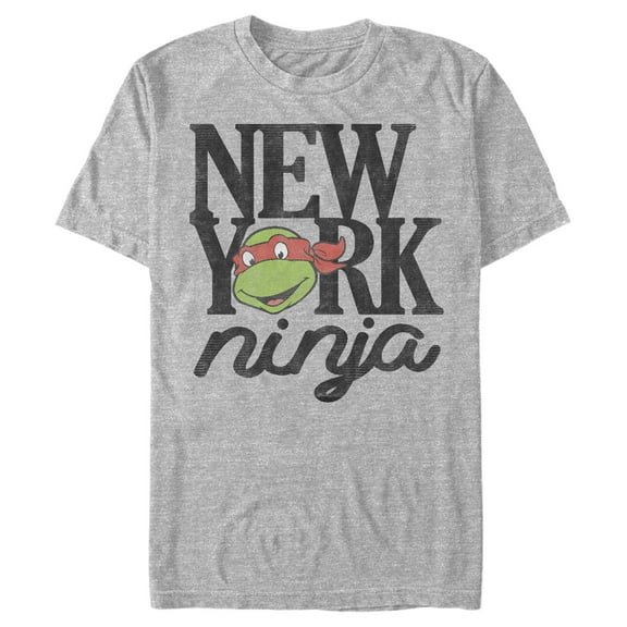 Men's Teenage Mutant Ninja Turtles Distressed New York Donatello Face Graphic Tee Athletic Heather 3X Large