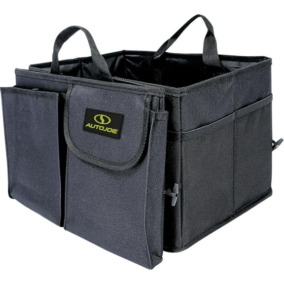 Auto Joe Collapsible Trunk Organizer, Storage Caddy & Straps for Accessories, ATJ-CTSO-BLK