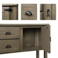 thumbnail image 4 of Tcbosik Console Table with 2 Doors, 48 inch Farmhouse Entryway Table with Open Shelf and 2 Storage Drawers, Sofa Table for Living Room, Hallway, Foyer, Rustic Color, 4 of 10