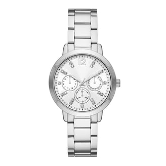 Jessica Simpson Ladies 34mm Gunmetal Tone Crystal Accent  display picture 1