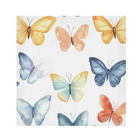 

Napkin Satin Napkin 20*20Inchx4 Kitchen Towel Dinner Plate Towel Decorative Towel Napkin Tea Towel Suitable For Kitchen Table Watercolor Pretty Butterfly