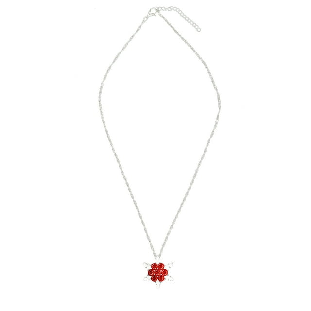 Full Diamond Snowflake Necklace Creative Christmas Halloween Gift Pendant Necklace