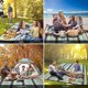 thumbnail image 5 of Waterproof Picnic Blanket, 150 X 200 Cm Large Foldable Beach Mat Anti Sand Picnic Tablecloth with Handles for Camping Garden Travel Summer, 5 of 5