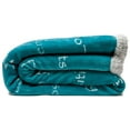 thumbnail image 4 of Chanasya Warm Hugs Positive Energy Healing Thoughts Super Soft Fleece Sherpa Comfort Caring Teal Blue Gift King Bed Blanket - Get Well Soon Gift for Women Men Patient - Teal King Blanket, 4 of 7
