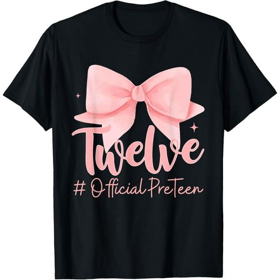 Cute Pink Bow 12th Birthday Tee 12 Yrs Old Co