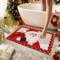 thumbnail image 6 of Loespoir Knitted Christmas Bathroom Floor Mats, Absorbent Foot Mats, Toilet Door Entry Rugs, Holiday Decor, Seasonal Display, Festive Atmosphere, Home Accent, Gift(Red), 6 of 6