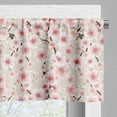 thumbnail image 5 of Ambesonne Cherry Blossom Valance & Curtain, Random Flourish, 55"x45", Coral Pale Green Brown, 5 of 6