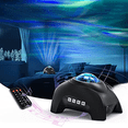 thumbnail image 2 of Proyector de aurora boreal con luz láser USB, cielo estrellado, patrón de agua, luz nocturna con Bluetooth y música, 2 of 5