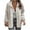 Beige, variant on Kaemgyyd Fleece Jacket for Women Solid Color Collar Button down Coat Fuzzy Long Sleeve Warm Outwear Fall Winter